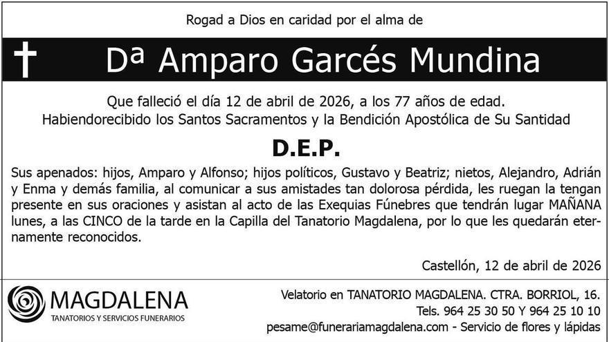 Dª Amparo Garcés Mundina