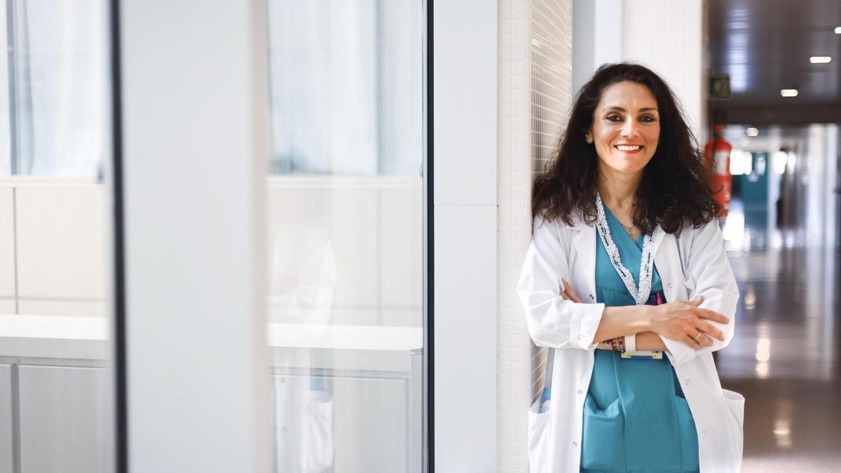 Nuria Domínguez Serrano, en el Hospital Santa Lucía de Cartagena.