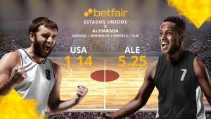 Estados Unidos vs. Alemania: horario, TV, estadísticas, cuadro y pronósticos del Mundial de Baloncesto