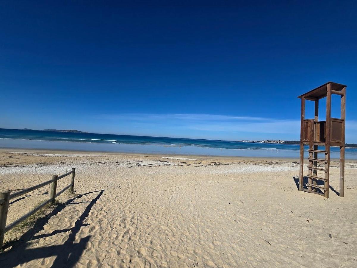 La radiante imagen que ofreció estos días la playa de A Lanzada, durante la llamativa bajamar.