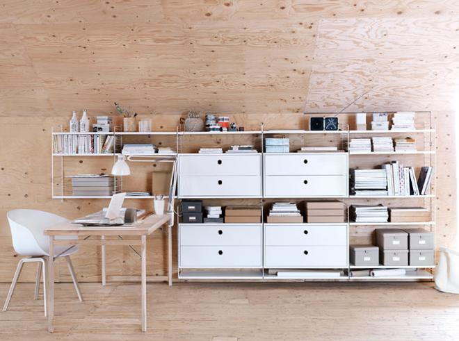 Decoración en tonos neutros: mueble de los diseñadores de String