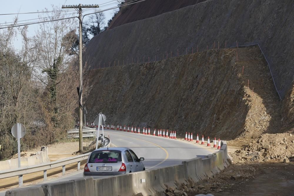 Comencen les obres de drenatge de la carretera de la vergonya