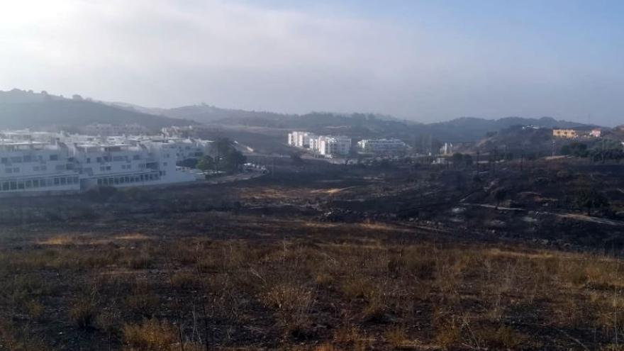 Incendio forestal estabilizado en Mijas a 27 de julio de 2022