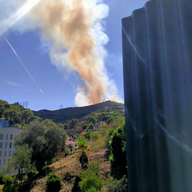 Declarado un incendio forestal en Collserola a la altura de Les Roquetes