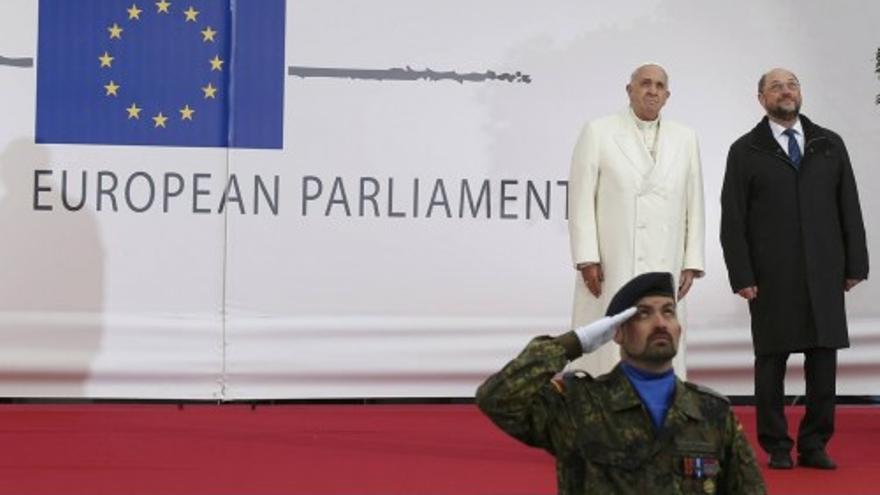 El Papa visita el Parlamento Europeo