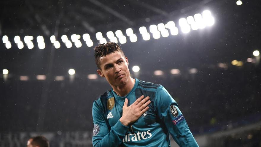 Ronaldo, en un partido de la Champions.