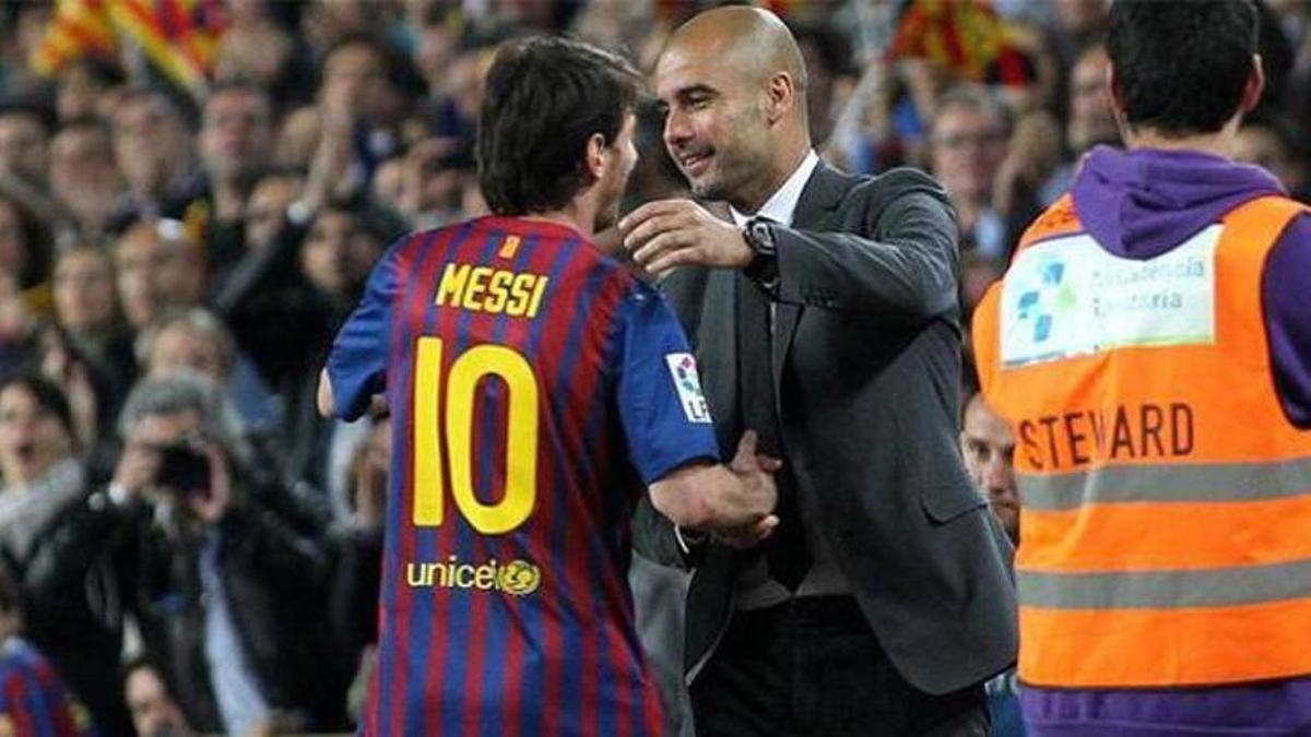 Pep Guardiola i Leo Messi en una imatge d'arxiu