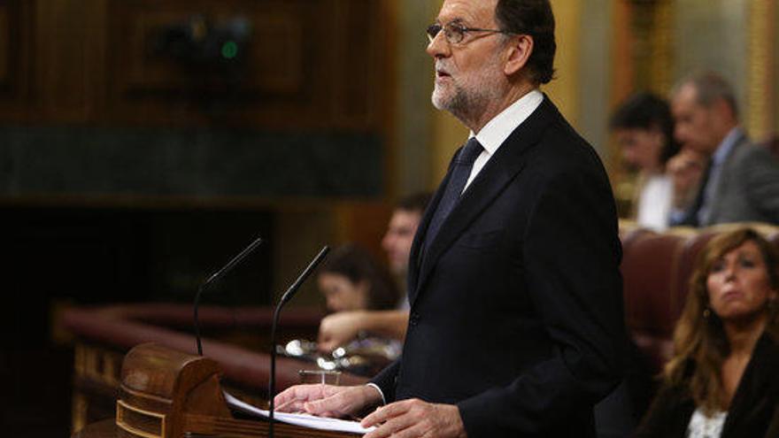 Rajoy durant el debat d&#039;investidura.