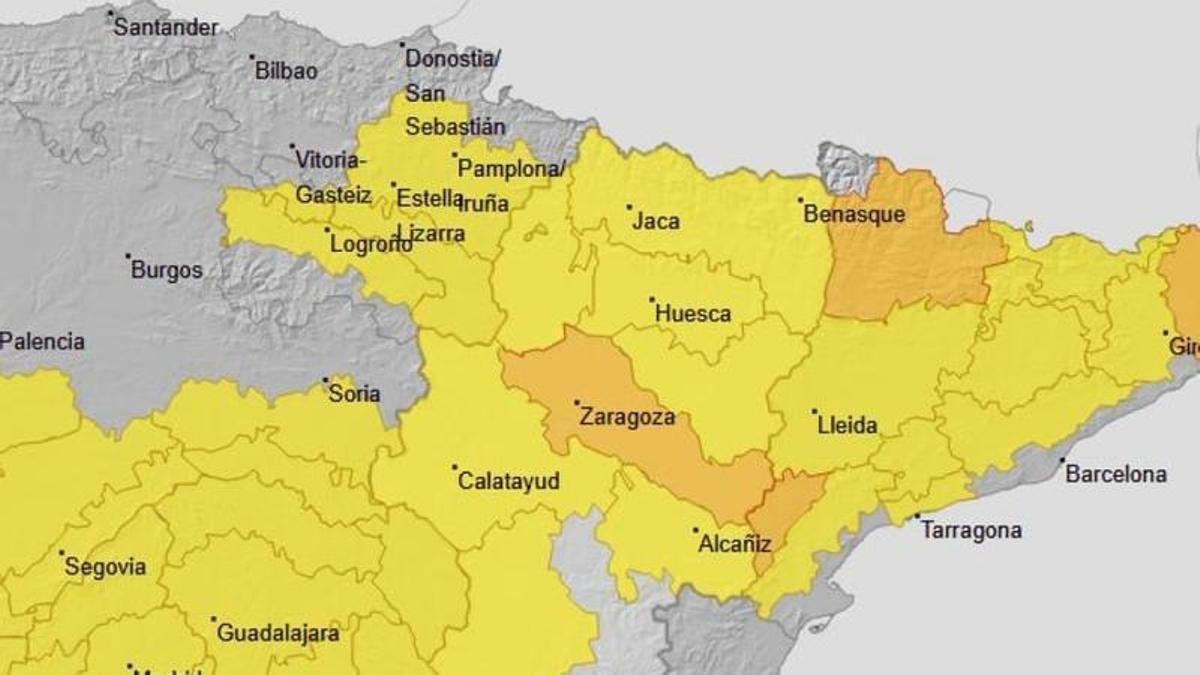 Avisos por temperaturas máximas en Aragón este 4 de julio.