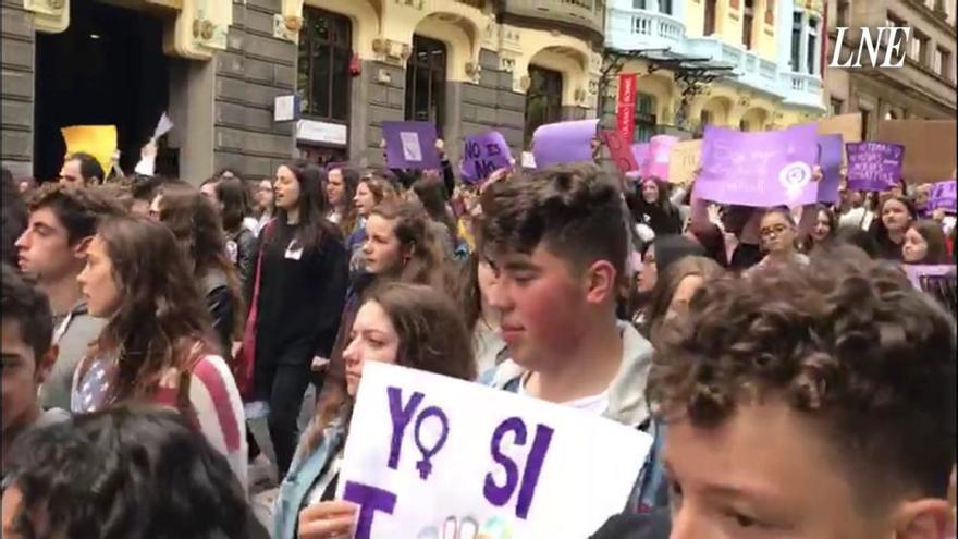 Los estudiantes asturianos, en pie de guerra contra la sentencia de "La Manada"