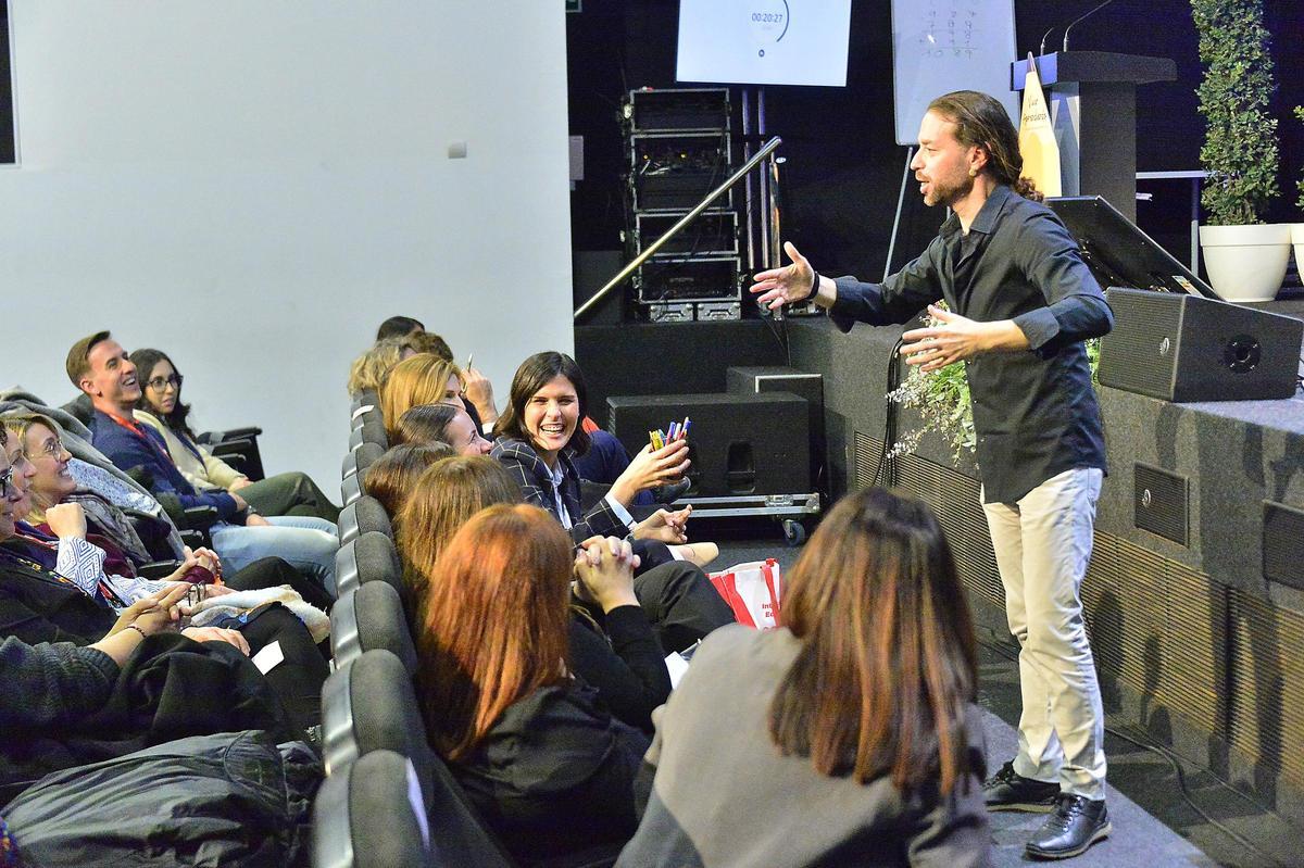 Xuxo Ruiz durante el congreso de Educació en Elche este sábado