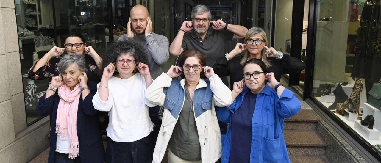 Así suenan las obras de la biblioteca de Vilagarcía que tienen a los comerciantes desesperados