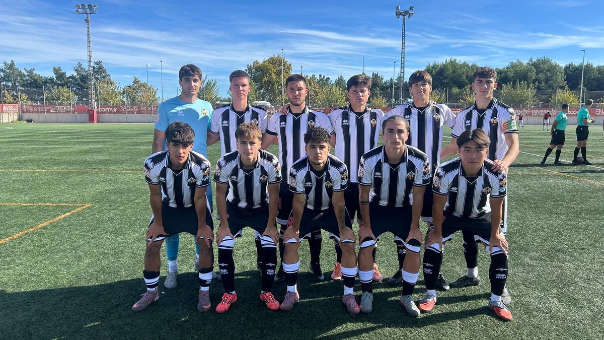Once del juvenil del Castellón en el partido perdido en el campo del Real Murcia.