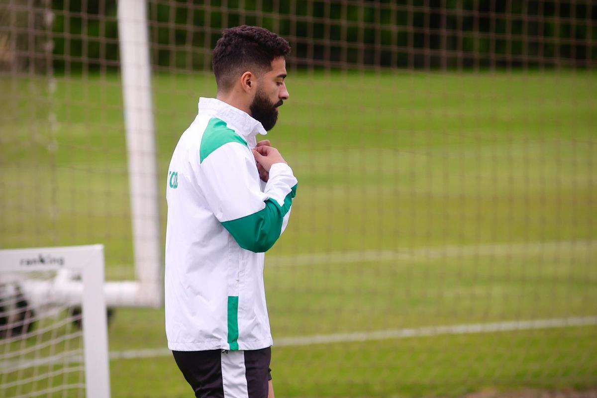 Rubén Alves, en la Ciudad Deportiva durante un entrenamiento del Córdoba CF.