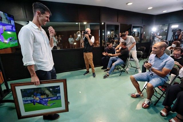 Rueda de prensa del portero del CD Tenerife Dani Hernández