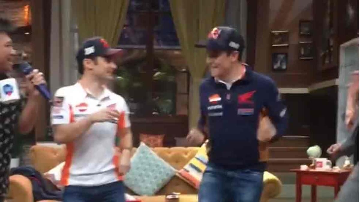 Dani Pedrosa y Marc Márquez mostraron sus dotes como bailarines