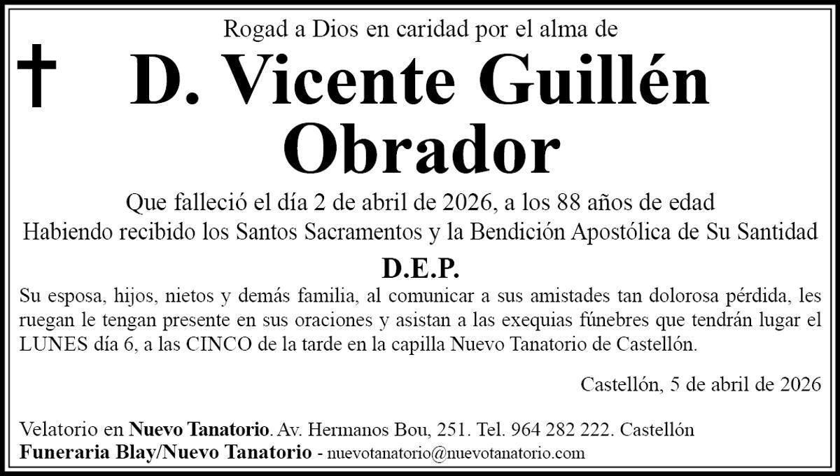 D. Vicente Guillén Obrador