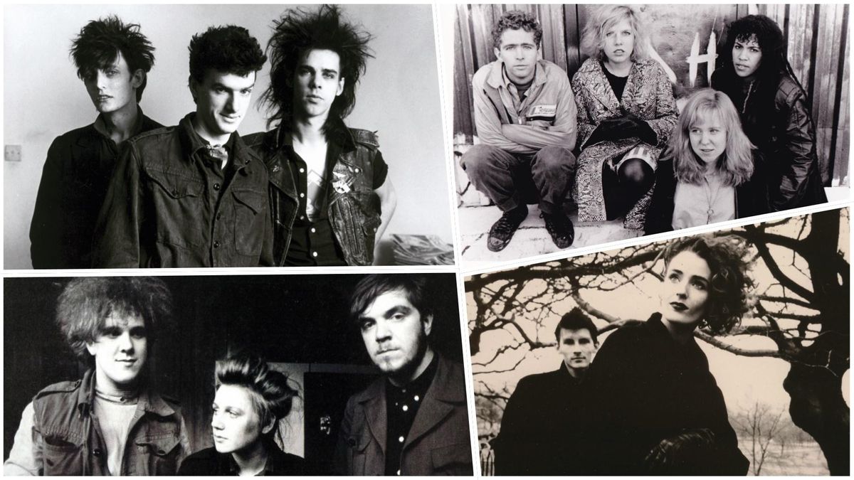 De izquierda a derecha y de arriba abajo, Birthday Party, Throwing Muses, Cocteau Twins y Dead Can Dance
