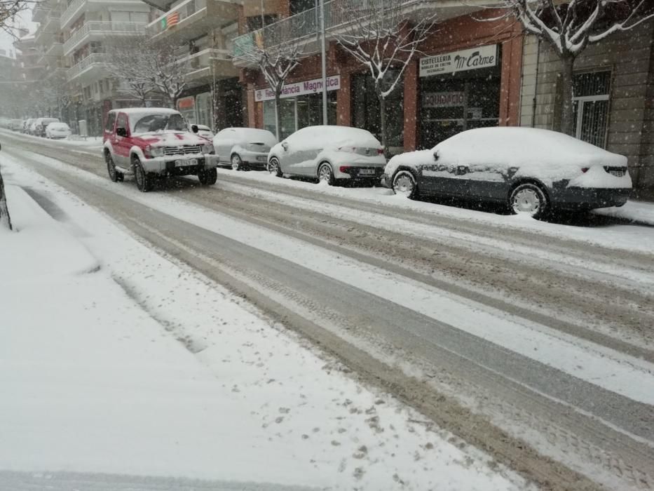 Els efectes de la nevada a Berga