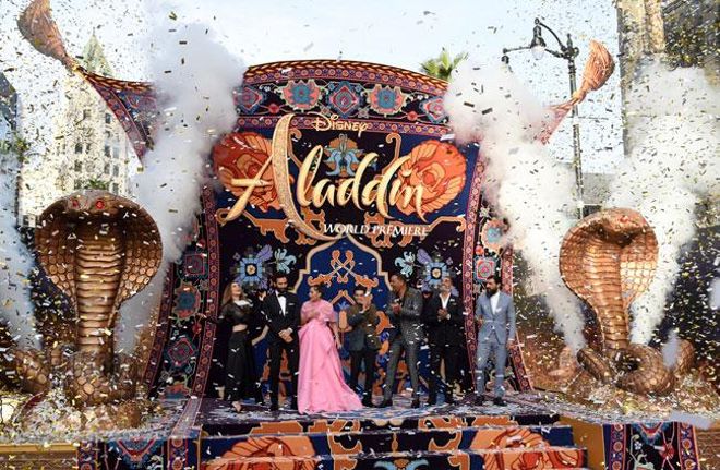 Sorpresa en el estreno mundial de 'Aladdín'