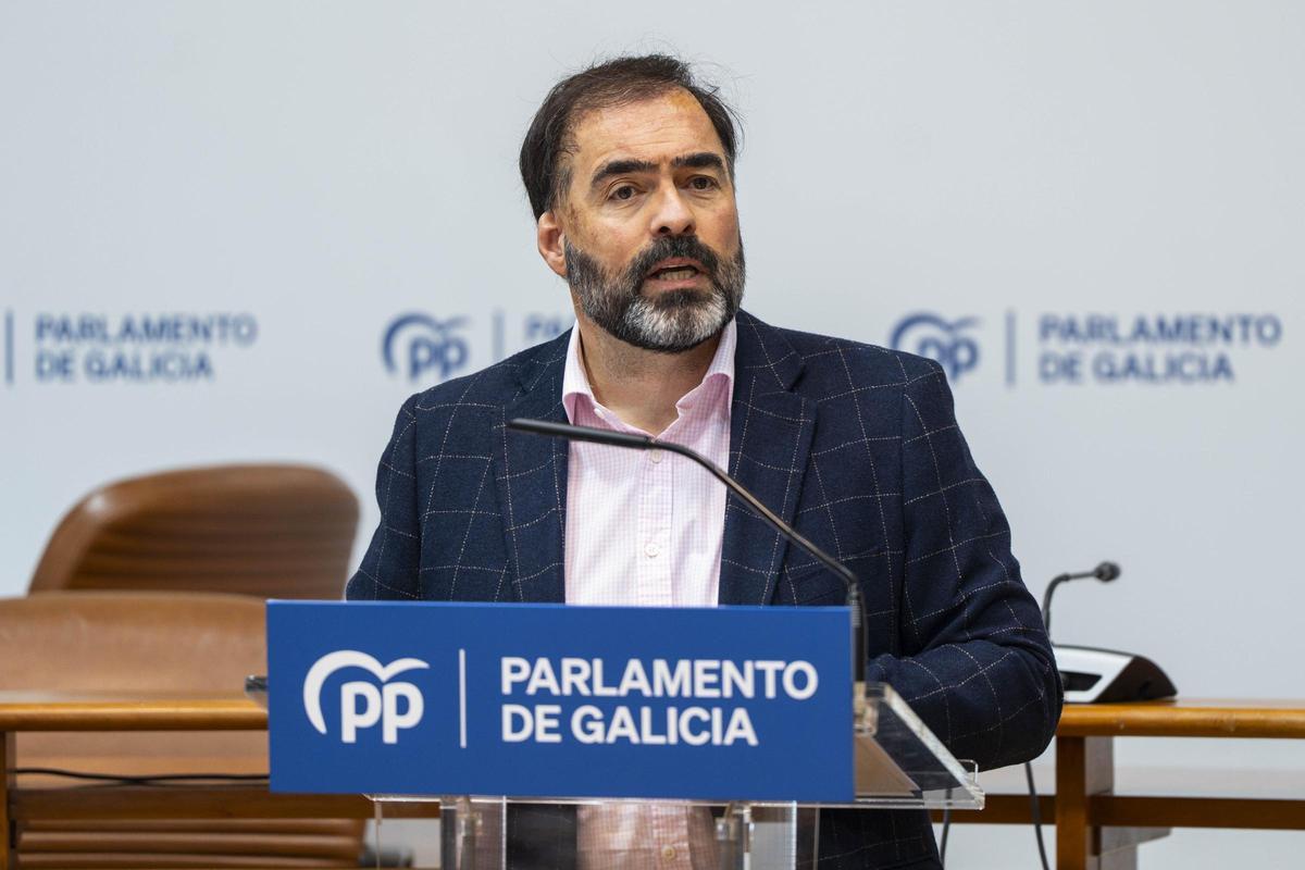 El portavoz del PPdeG en el Parlamento, Alberto Pazos.