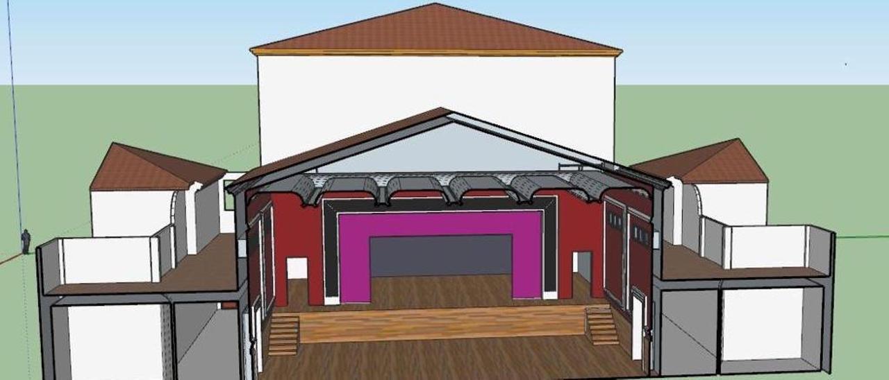 Imagen del proyecto de reforma para convertir el cine Osio en un auditorio.