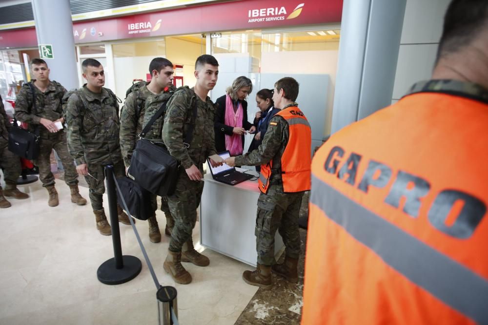 Salida de militares asturianos para Polonia