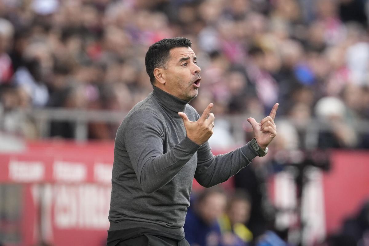 Míchel Sánchez, durante un partido del Girona.