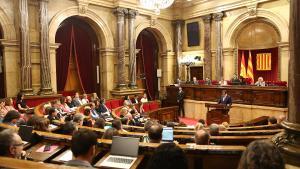 El hemiciclo del Parlament, durante el debate de política general