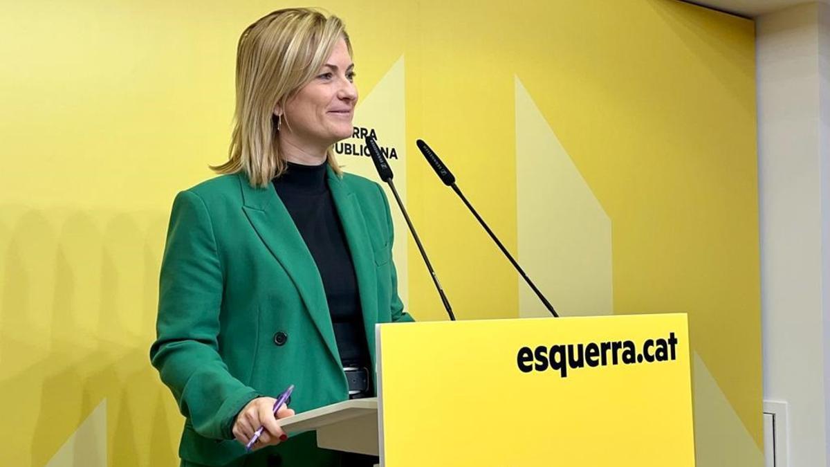 La portavoz de ERC, Raquel Sans.