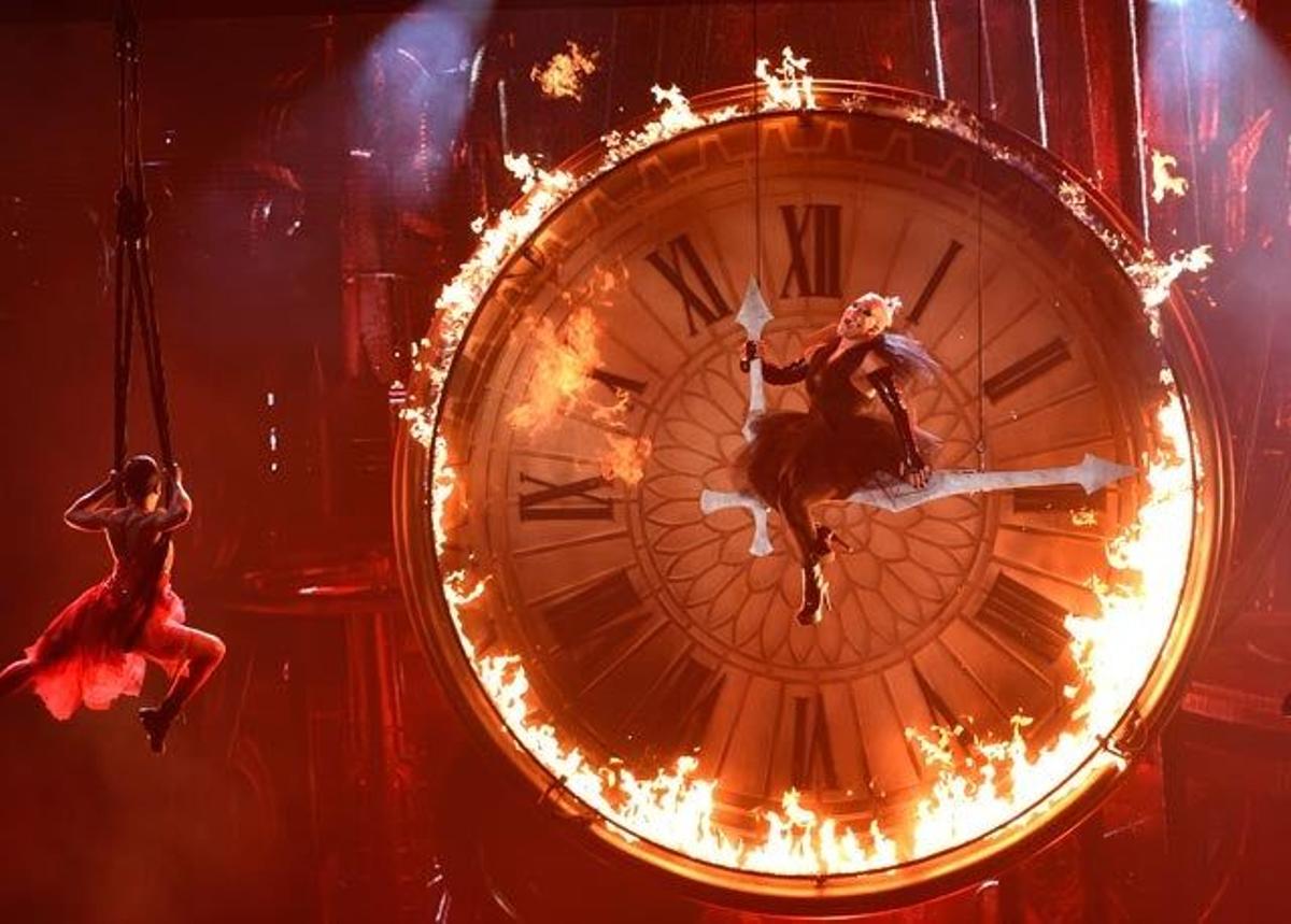 P!nk, durante su actuación en los Billboard Music Awards.