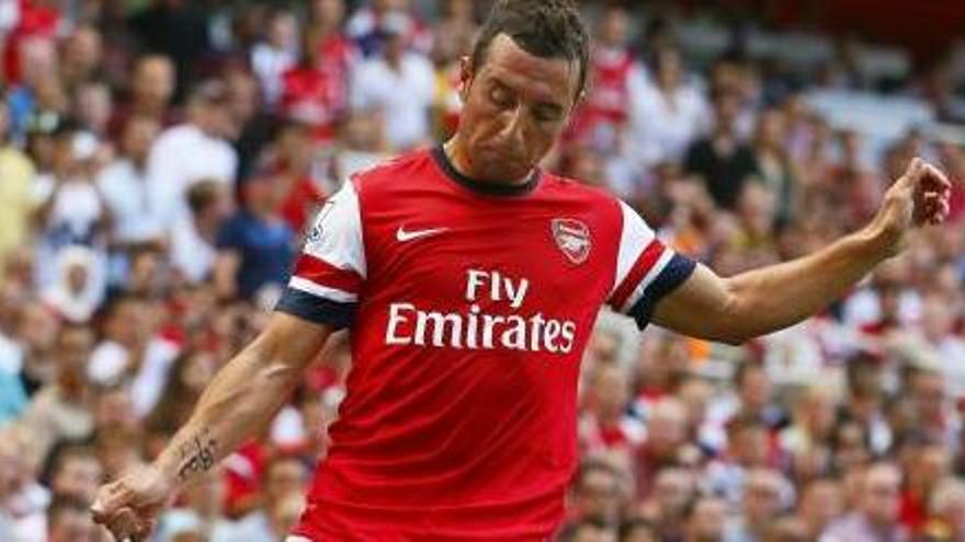 Santi Cazorla, en un partido del Arsenal.