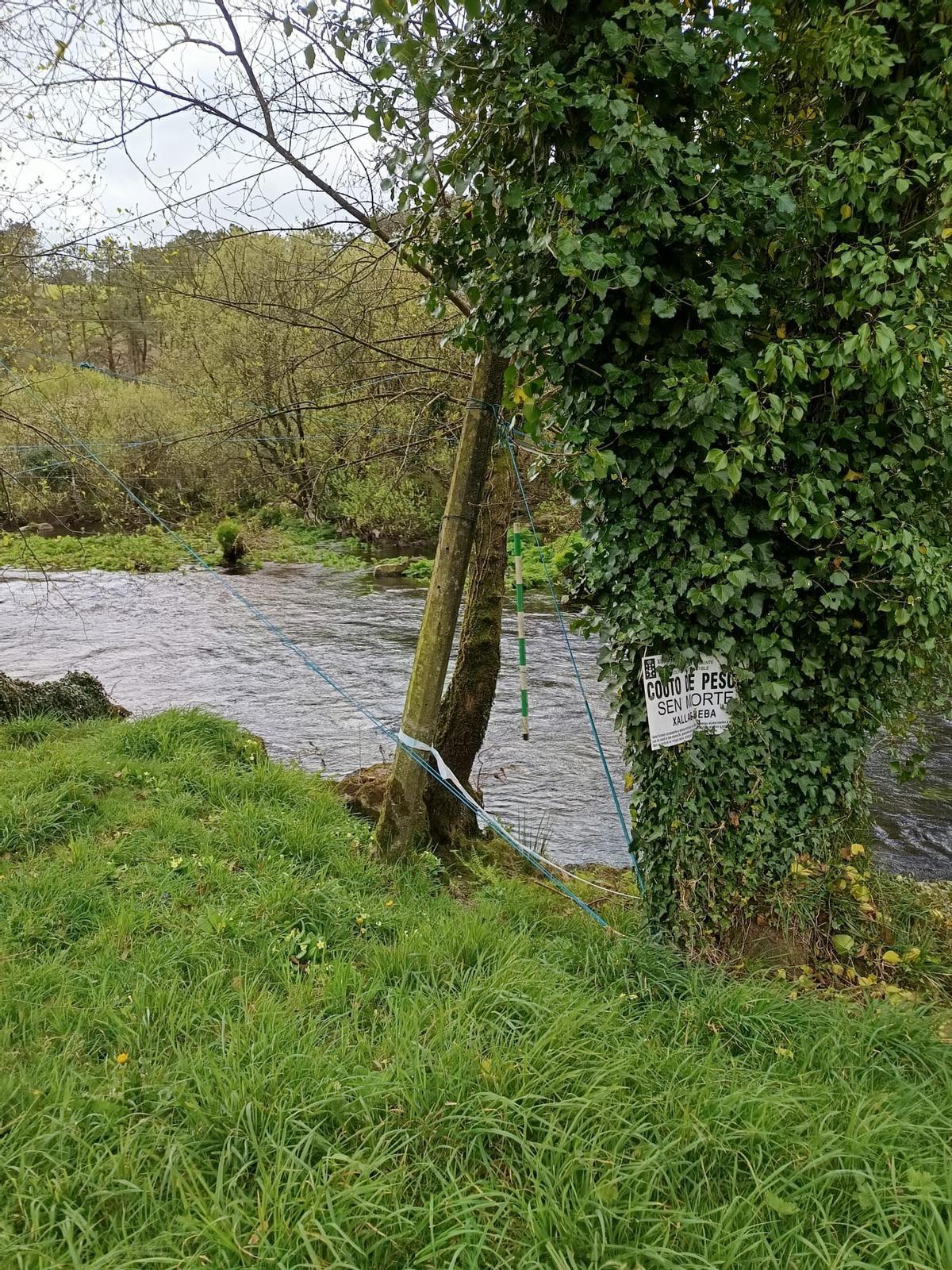 Los pescadores critican que las cuerdas invadan el río