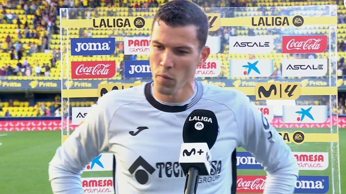 David Soria después del partido contra el Villarreal CF