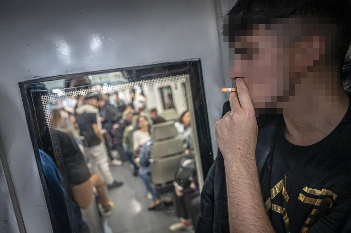 En el tren del botellón a Mataró