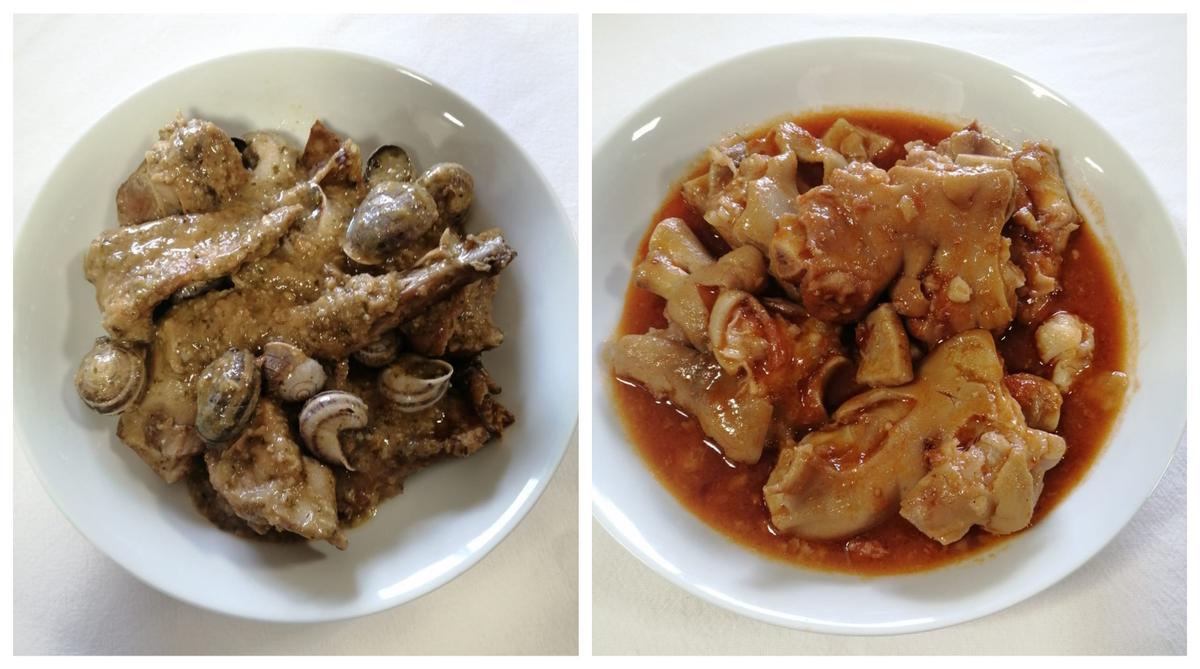El conejo con caracoles o las manitas de cerdo se encuentran entre los platos más demandados en esta masía convertida en condecorado restaurante.
