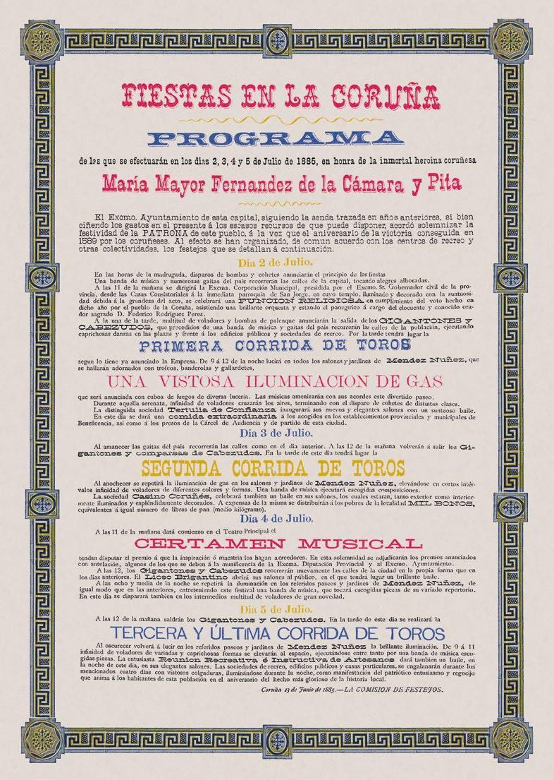 Así evolucionaron los carteles de las Fiestas de María Pita en 175 años en A Coruña