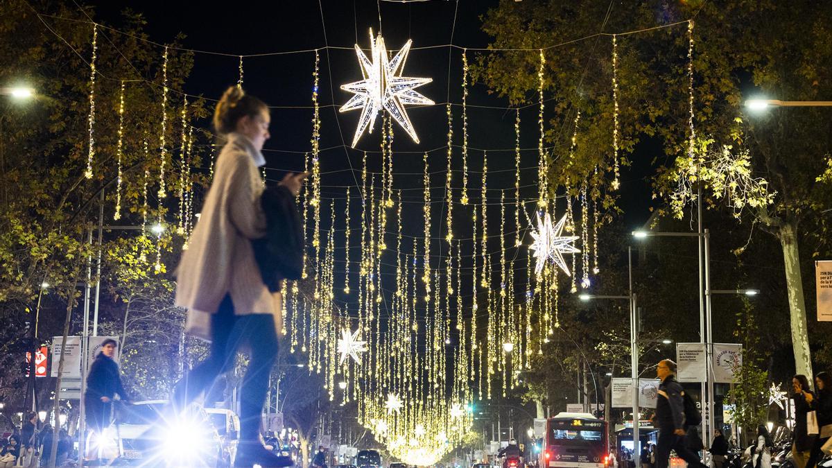 Encendido de las luces de navidad en Passeig de Gracia