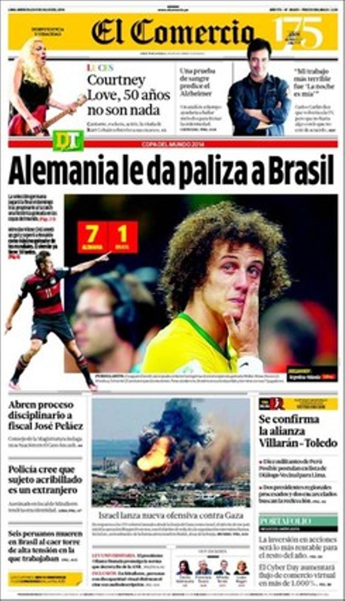 Les llàgrimes de David Luiz, a ’El Comercio’.