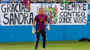 Liga F: FC Barcelona - Betis, el partido de despedida de Sandra Paños, Mariona Caldentey y Jonatan Giráldez, en imágenes