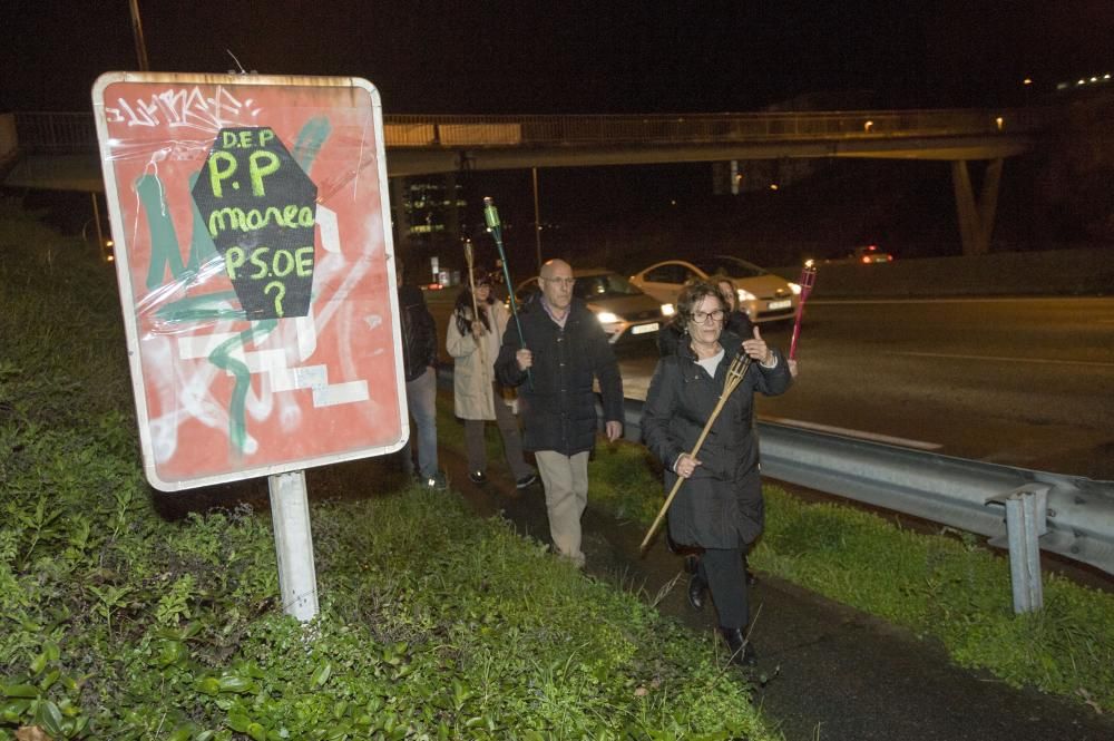 Protesta del colectivo ''Elviña non se vende''