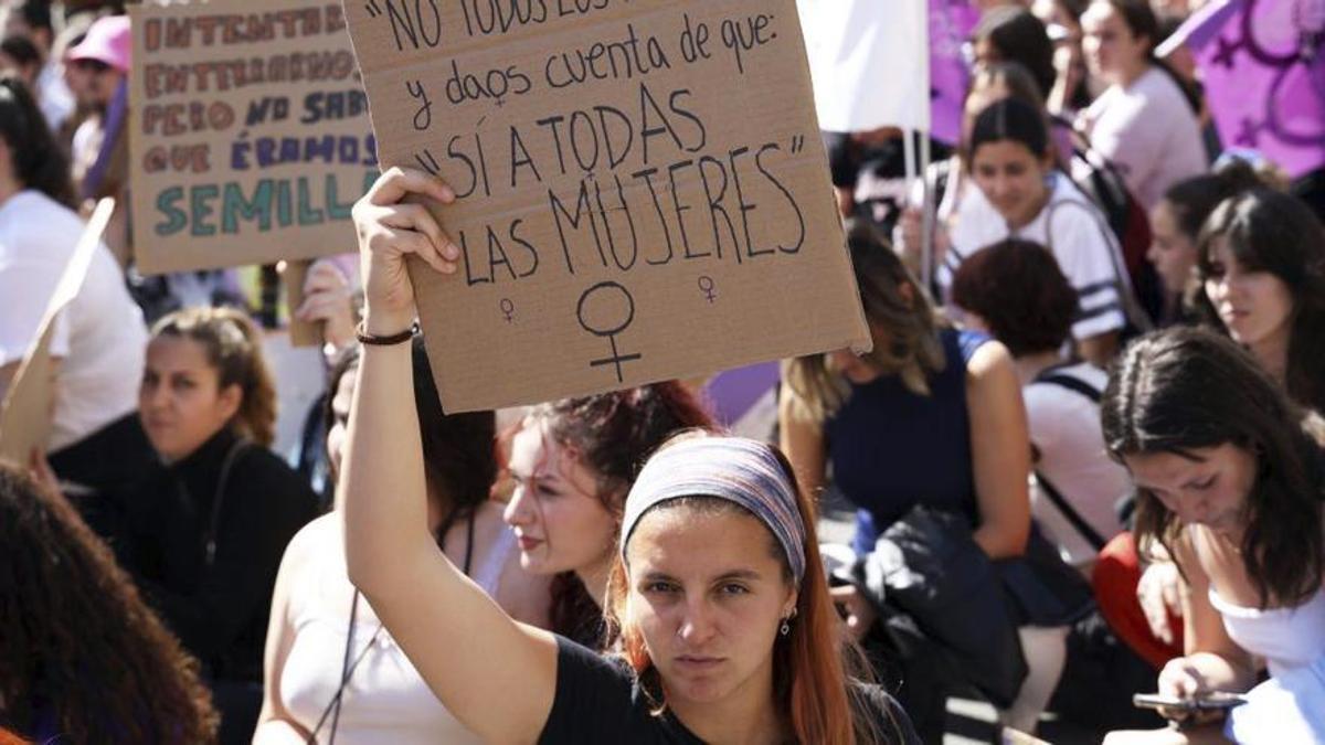 Manifestación por el Día de la Mujer en Málaga