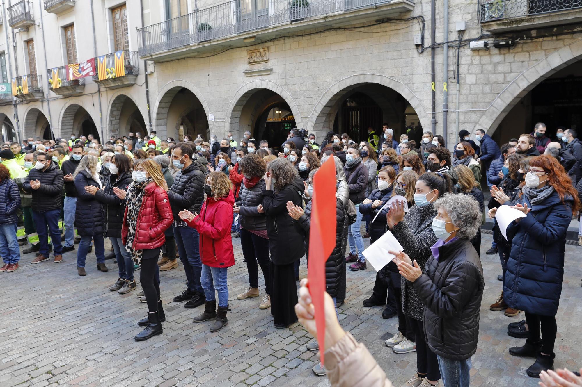 Protesta de treballadors de l’Ajuntament de Girona