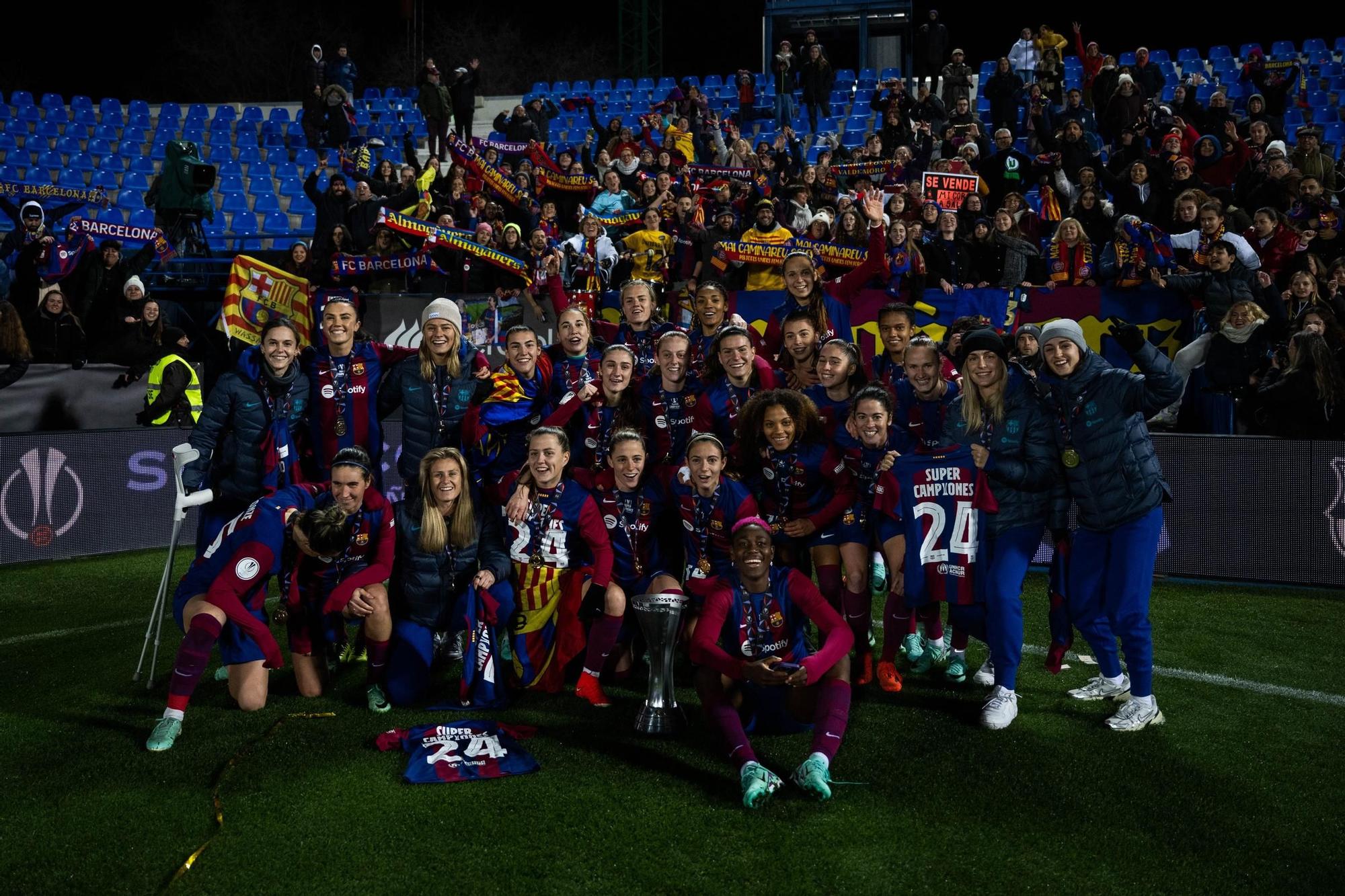 Las imágenes de Mariona, Patri GUijarroo y Cata Coll en la final de la Supercopa