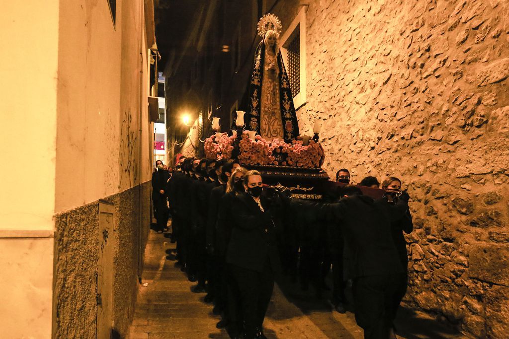 Semana Santa de Lorca 2022: Virgen de la Soledad del Paso Negro, iglesia y procesión