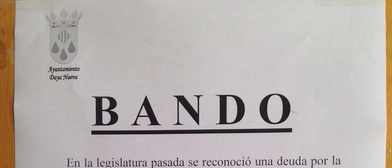 Imagen del bando municipal