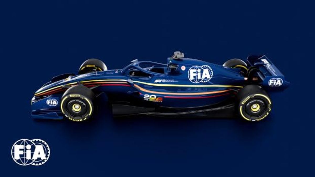 Una maqueta de la FIA del F1 prototipo para 2026