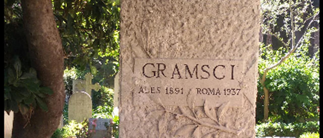 Tumba de Gramsci en el &#039;Cimitero Acattolico&#039;.