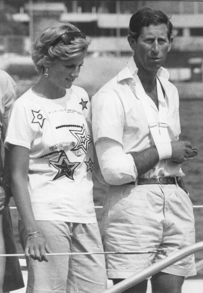 Carlos de Inglaterra y Lady Di en el 'Fortuna', Agosto 1990