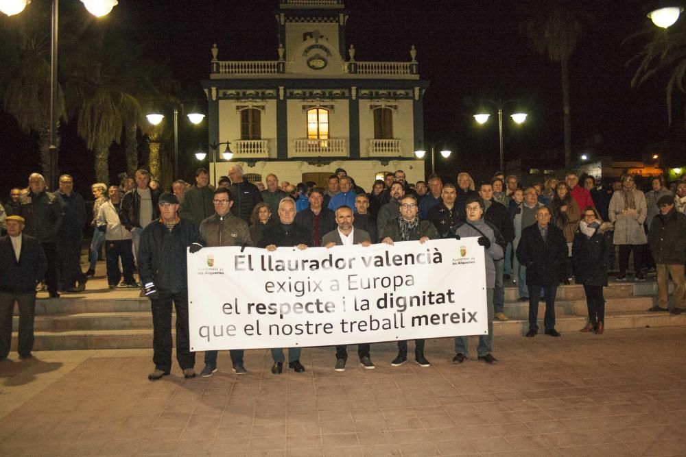 Protesta de citricultores en Castelló
